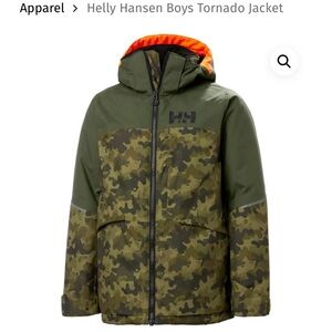 Helly Hansen Boys/Kids Camo Tornado Jacket - Camo. Size 152/12 or Boys 12